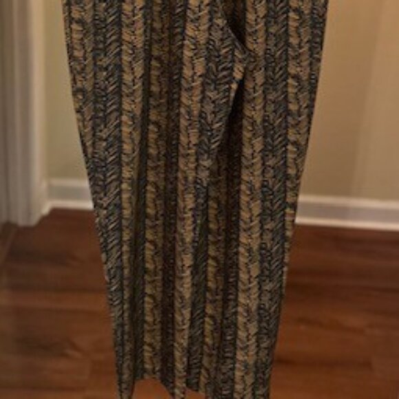 Boho Leaf Print Button Front Jumpsuit - Picture 6 of 8